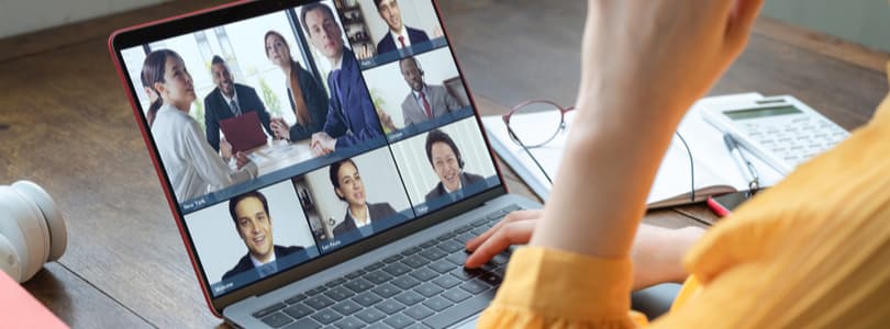 remote office on computer