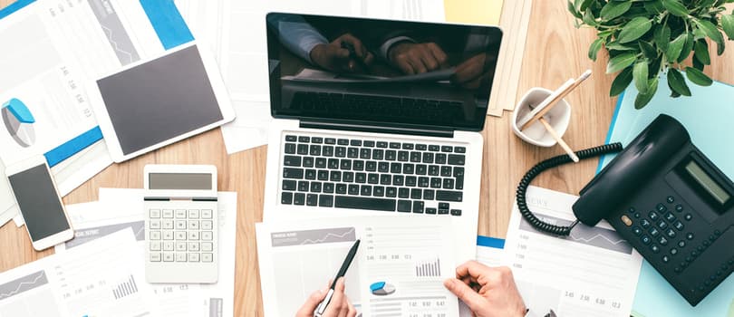 Technology on law firm accounting desk