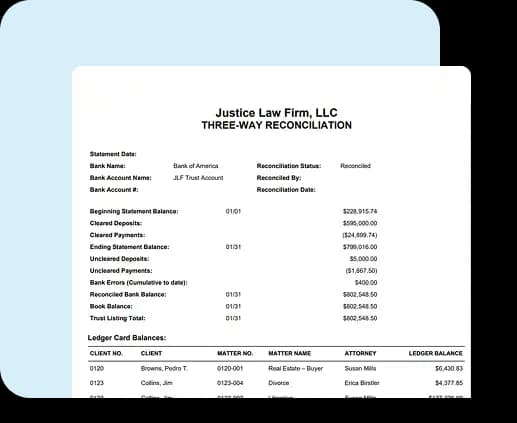 Trust Accounts Reports